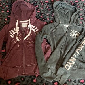 *BUNDLE*  Aeropostale Maroon and Gray hoodie XS!!